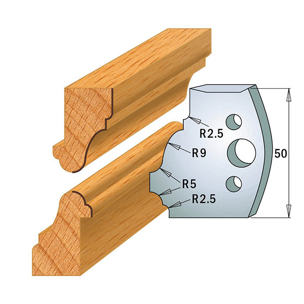 CMT 690.558 PROFILE KNIVES FOR INSERT SHAPER SYSTEM SP 1-31/32”x5/32” (50x4mm)