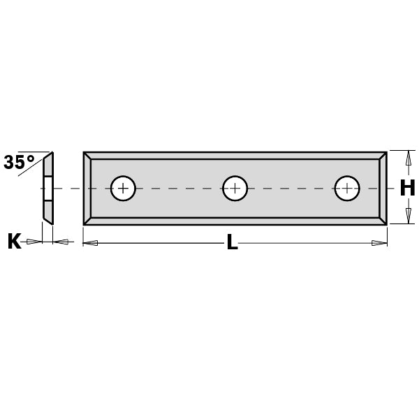 CMT 790.500.09 SOLID CARBIDE KNIVES (4/35°) 50x9x1.5mm HW-F1640