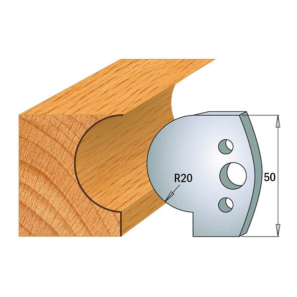 CMT 690.562 PROFILE KNIVES FOR INSERT SHAPER SYSTEM SP 1-31/32”x5/32” (50x4mm)