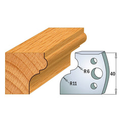 CMT 690.111 PROFILE KNIVES FOR INSERT SHAPER SYSTEM SP 1-37/64”x5/32”  (40x4mm)