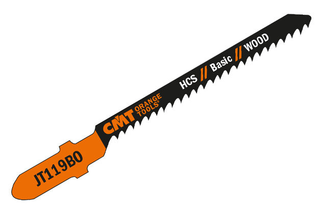 CMT JT119BO-5 JIG SAW BLADES WOOD/FINE CURVE (HCS) 3”x 12TPI (5-PCS.)