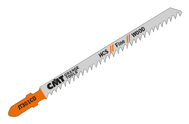 CMT JT301CD-5 JIG SAW BLADES WOOD/FINE STRAIGHT (HCS) 4-1/2”x 8TPI (5-PCS.)