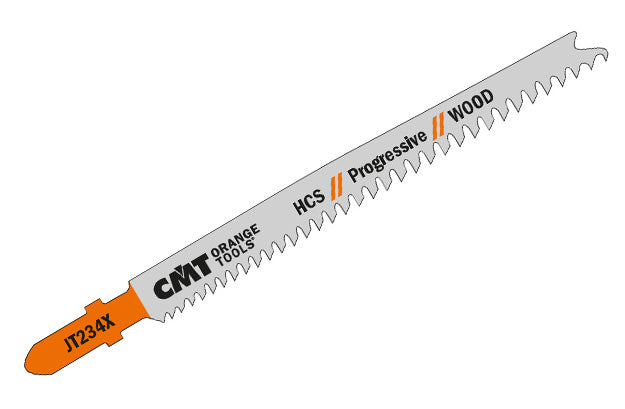 CMT JT234X-5 JIG SAW BLADES WOOD/THIN&THICK (HCS) 4-1/2”x 8-12TPI (5-PCS.)