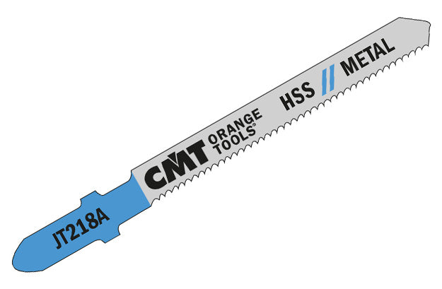 CMT JT218A-5 JIG SAW BLADES METAL/FINE CURVE (HSS) 3”x 21TPI (5-PCS.)