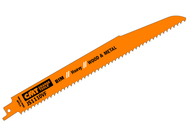 CMT JS1110VF-20 RECIPROCATING SAW BLADES for WOOD&METAL (BIM) 8”x 6-12TPI  (20-PCS.)