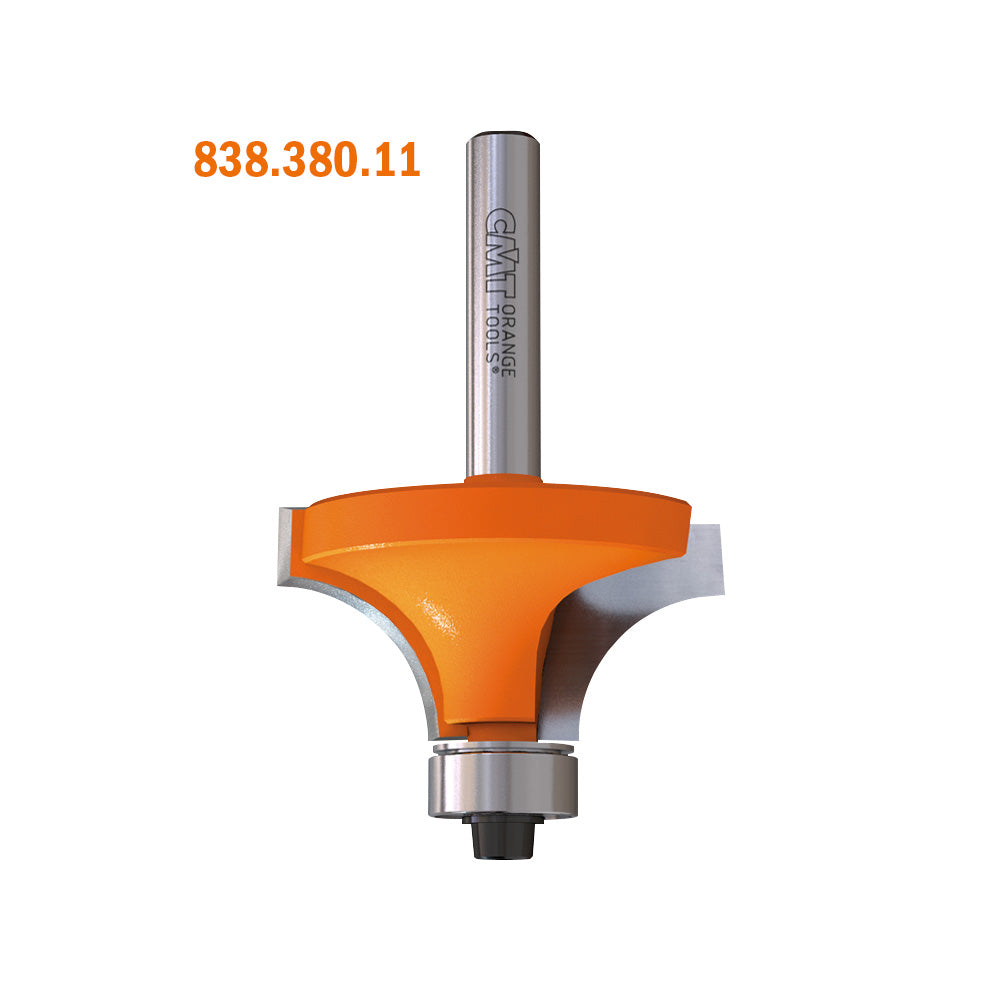 CMT 838.317.11 ROUNDOVER BIT WITH BEARING D=1-1/4”x5/8”   R=3/8”   S=1/4”