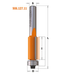 CMT 806.064.11 SOLID CARBIDE FLUSH TRIM BIT  D=1/4”x1”   S=1/4”