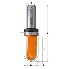 CMT 814.190.11B ROUND NOSE BIT WITH BEARING D=3/4”  R=3/8”   S=1/4”