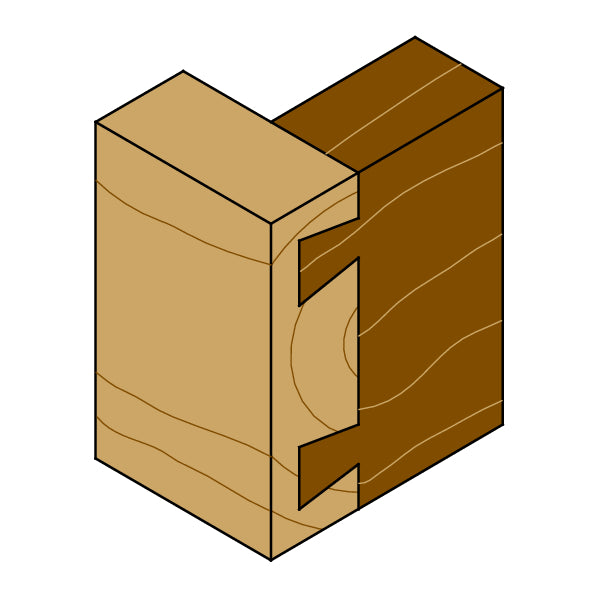 CMT 818.093.11 SOLID CARBIDE DOVETAIL BITS  D=3/8”  A=19°  S=1/4”