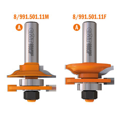 CMT 891.503.11 RAIL & STILE SET  D=1-3/4”x2-51/64”  S=1/2”  (PROFILE C)