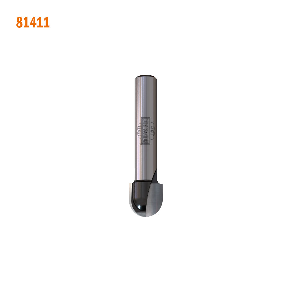 CMT 81412 CMT CONTRACTOR® ROUND NOSE BIT D=5/8”x1/2”  R=3/8”  S=1/4”