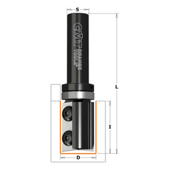 CMT 656.691.11 PATTERN ROUTER BITS WITH KNIVES FOR LAMINATES D=3/4”x1-1/8”  S=1/2”