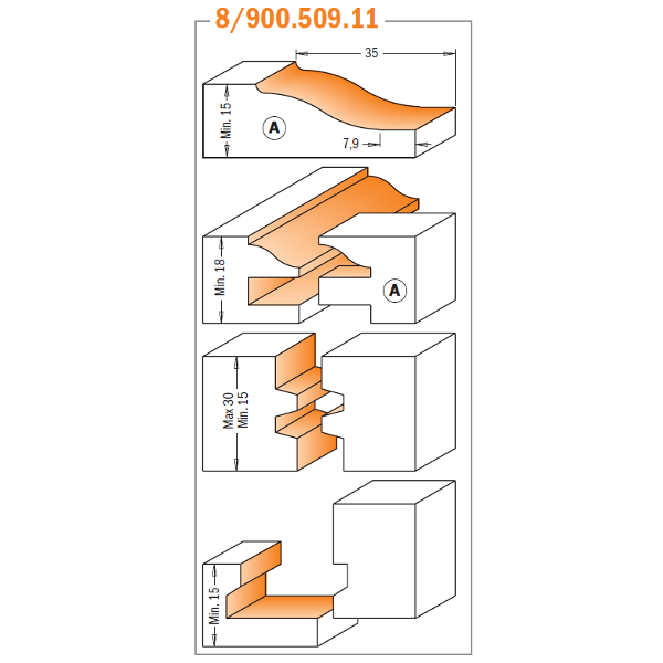 CMT 800.510.11 5-PIECE COMPLETE KITCHEN SET   S=1/2”