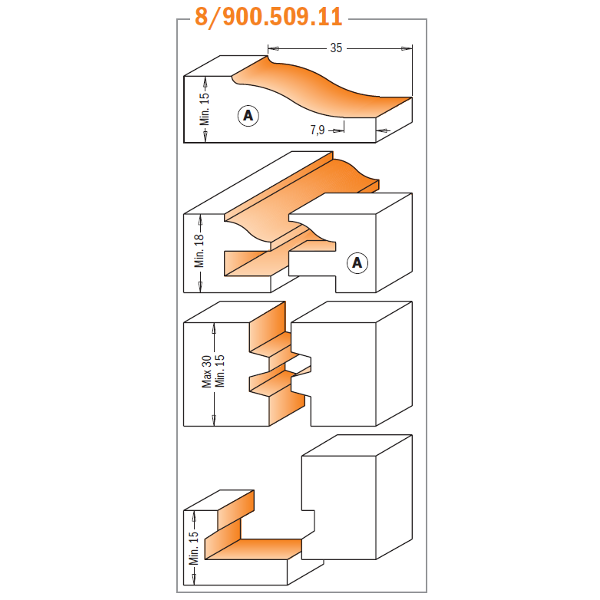 CMT 800.511.11 5-PIECE COMPLETE KITCHEN SET   S=1/2”