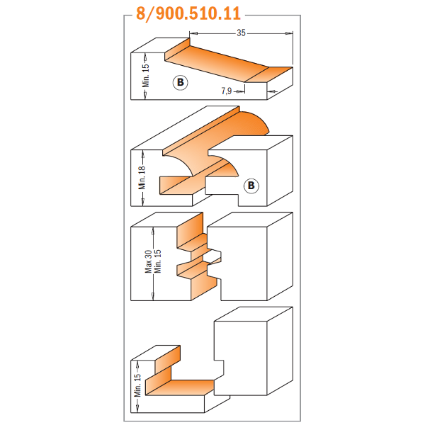 CMT 800.510.11 5-PIECE COMPLETE KITCHEN SET   S=1/2”