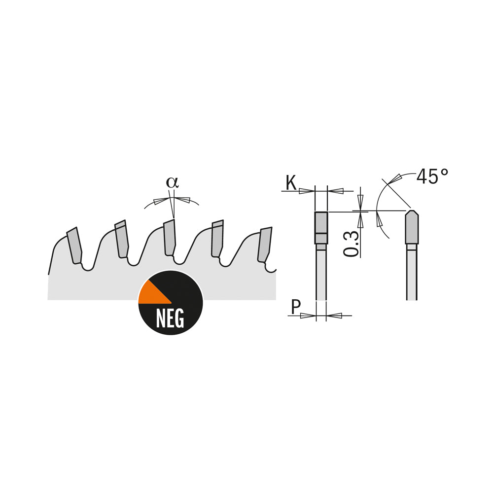 CMT 281.681.10 DOUBLE-SIDED - LAMINATE & MELAMINE 10”x5/8”  T=80 TCG (-3° NEG)