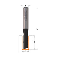 CMT 651.727.11 STRAIGHT BIT W.CUTTER Z1 S=12.7 D=12.7X30 RH