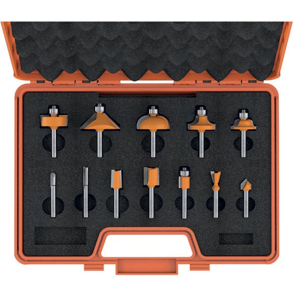 CMT 800.503.11 12-PIECE ROUTER BIT SET  S=1/4”