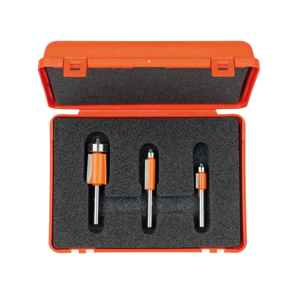 CMT 806.001.11 FLUSH TRIM BIT SET D=3/8” - 3/8” - 3/4”  S=1/4”  (3-PCS)