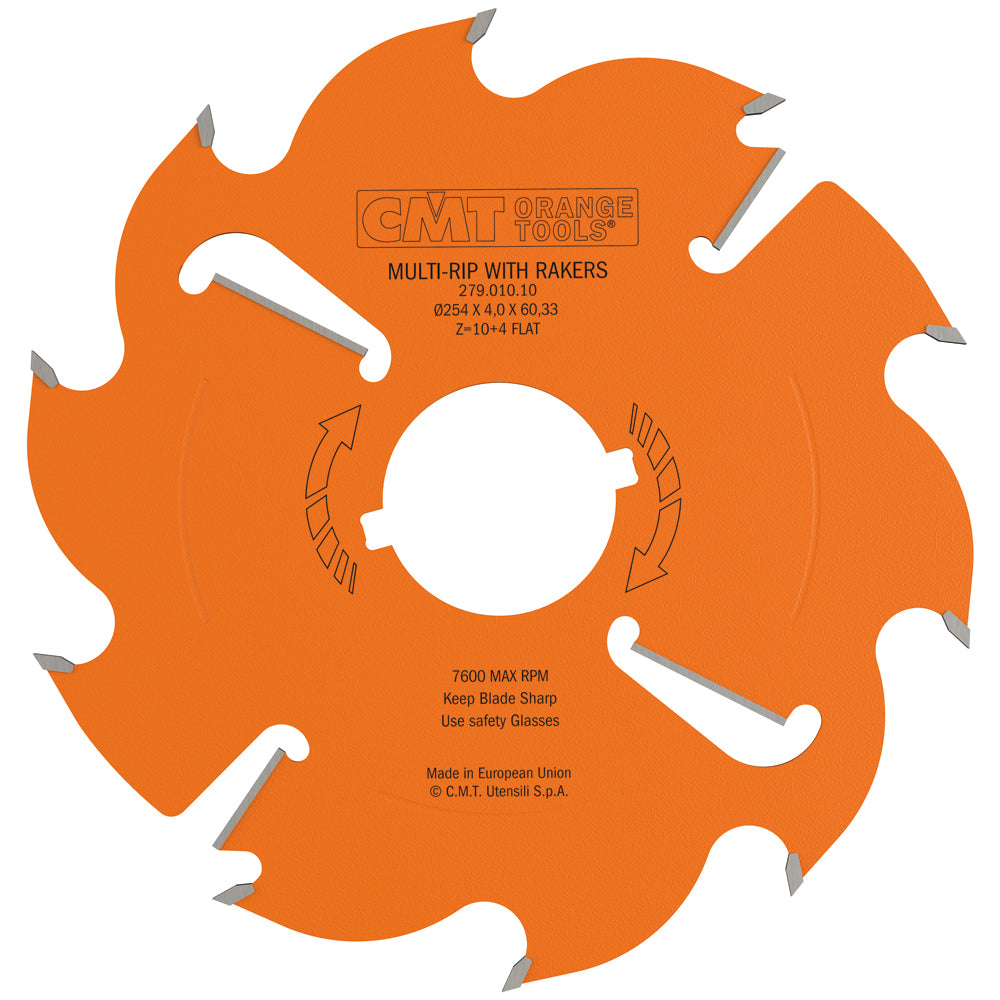 CMT 279.010.10 MULTI-RIP W/RAKERS 10”x0.157’’/0.098’’x2-3/8’’  T=10+4 FLAT