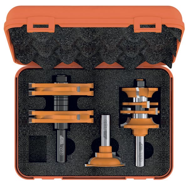 CMT 800.527.11 3-PIECE ENTRY & INTERIOR DOOR ROUTER BIT SET    S=1/2”