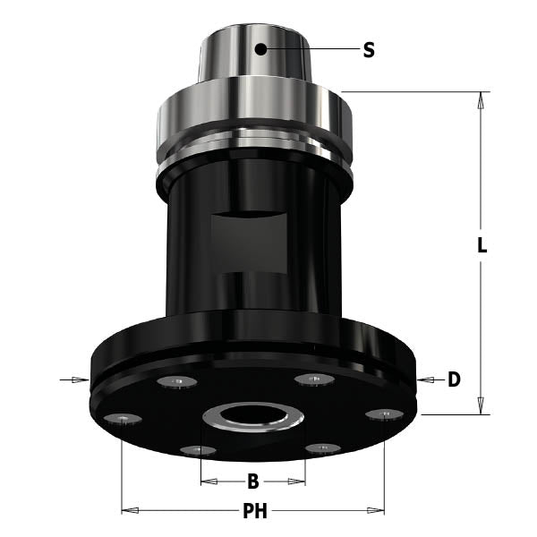 CMT 183.421.30 HSK CHUCK FOR GROOVING BLADE HSK-63F 98x30x94mm