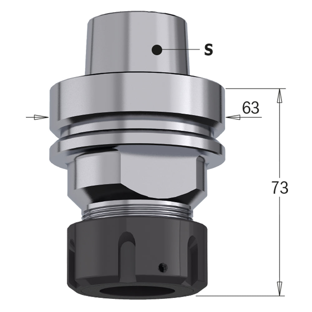 CMT 183.300.11 HSK-63F CHUCK FOR ER32 PRECISION COLLET RH/LH