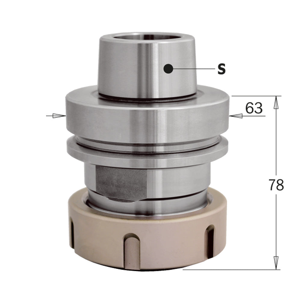 CMT 183.310.11 HSK-63F CHUCK FOR ER40 PRECISION COLLET RH/LH