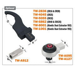 CMT TW-A095 PUSH RATCHET INSERT S=14x18mm S2=3/8”