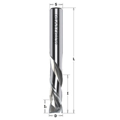 CMT 190.507.11 SOLID CARBIDE UP&DOWNCUT BIT 1/2”x1-3/8”x3-1/2” S=1/2”  RH