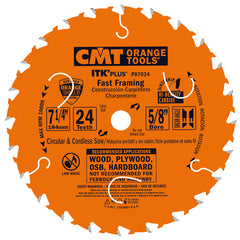 CMT P07024 ITK-PLUS® FAST FRAMING 7-1/4”x0.067”x0.039”x5/8”<>  T=24 ATB+SHEAR