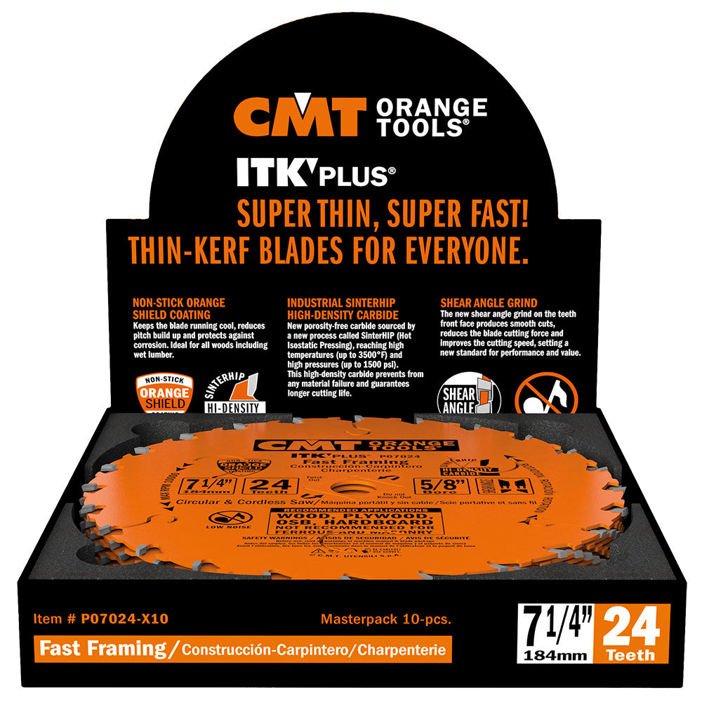 CMT P06018-X10 ITK-PLUS® FAST FRAMING 6-1/2”x5/8”<> (10-PC. BULK MASTERPACK)
