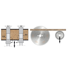 CMT 288.200.36Q INDUSTRIAL SCORING CONICAL 200x4.7-6.0x45mm   T=36 CO+FLAT
