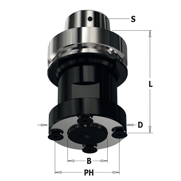 CMT 183.420.30 HSK CHUCK FOR GROOVING BLADE HSK-63F 59x30x78mm