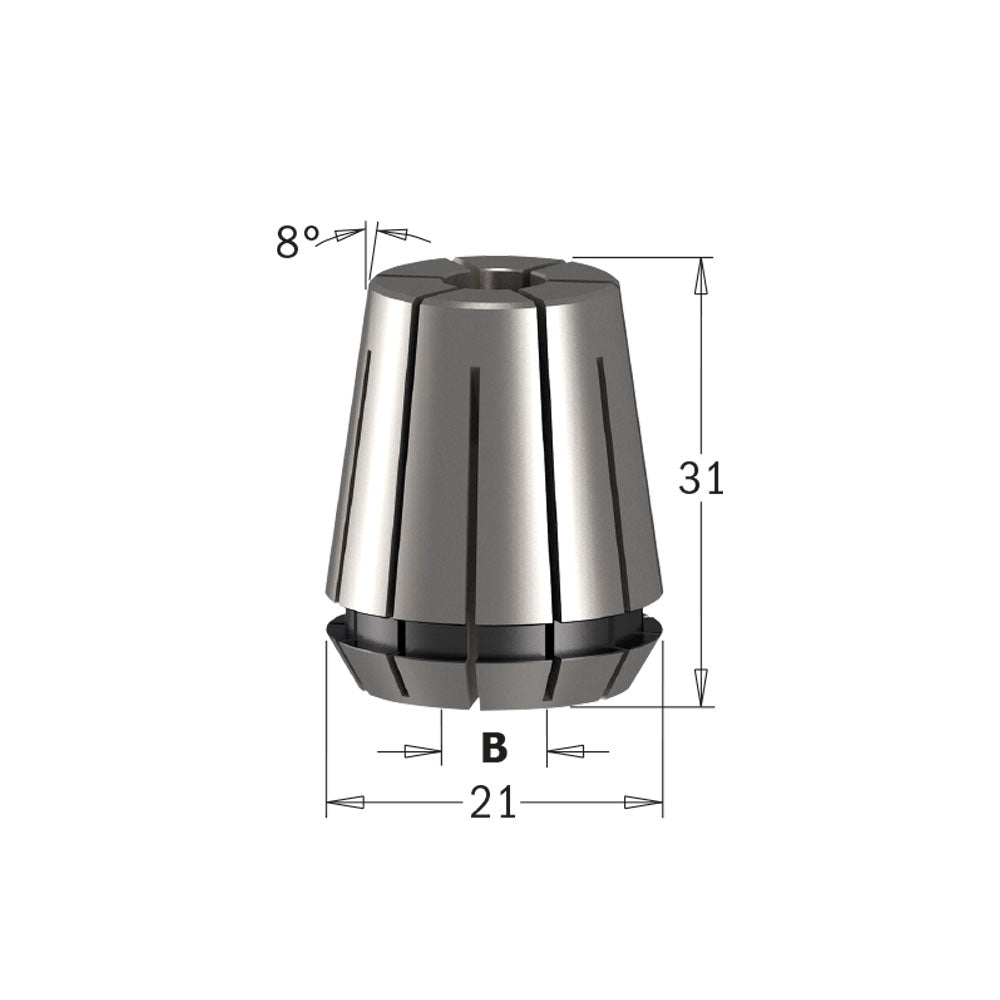 CMT 184.100.20 PRECISION COLLET DIN6499 ER20 D=3/8’’ (9.5mm)