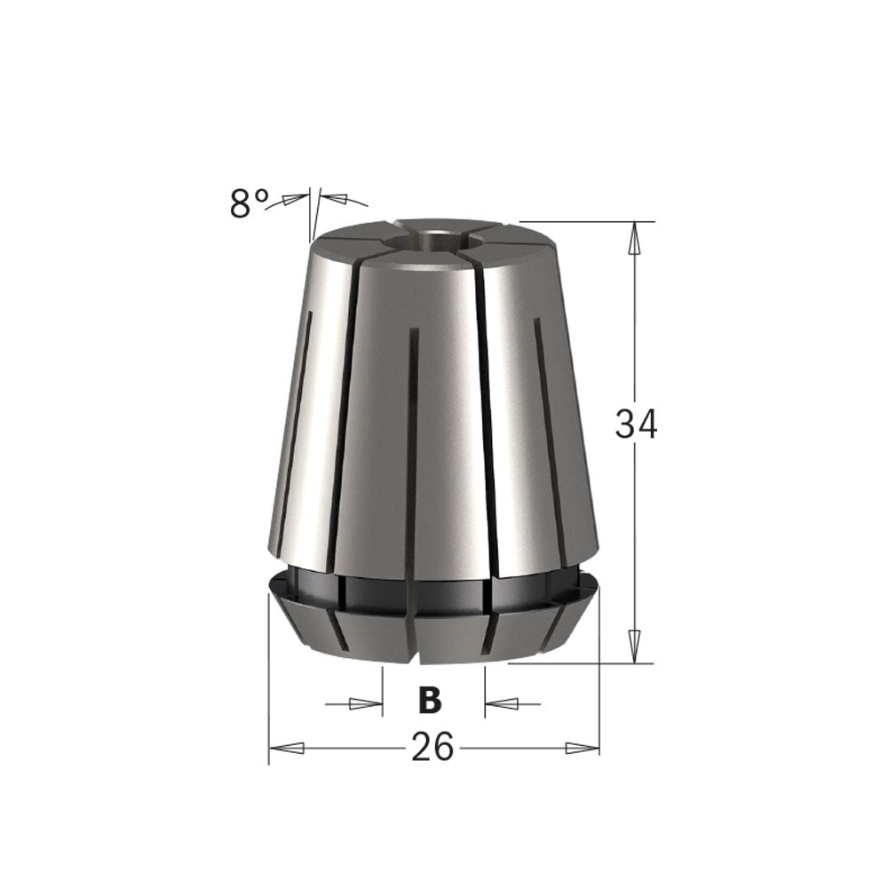 CMT 184.100.25 PRECISION COLLET DIN6499 ER25 D=3/8’’ (9.5mm)