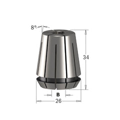 CMT 184.127.25 PRECISION COLLET DIN6499 ER25 D=1/2’’ (12.7mm)