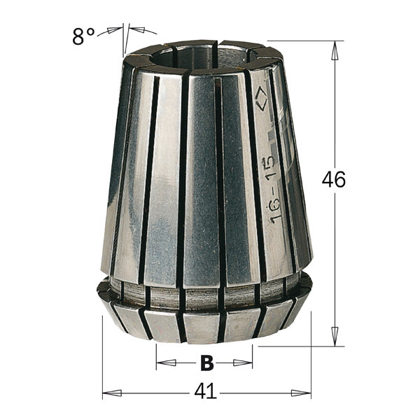 CMT 184.096.00 PRECISION COLLET DIN6499 ER40 D=3/8’’ (9.5mm)