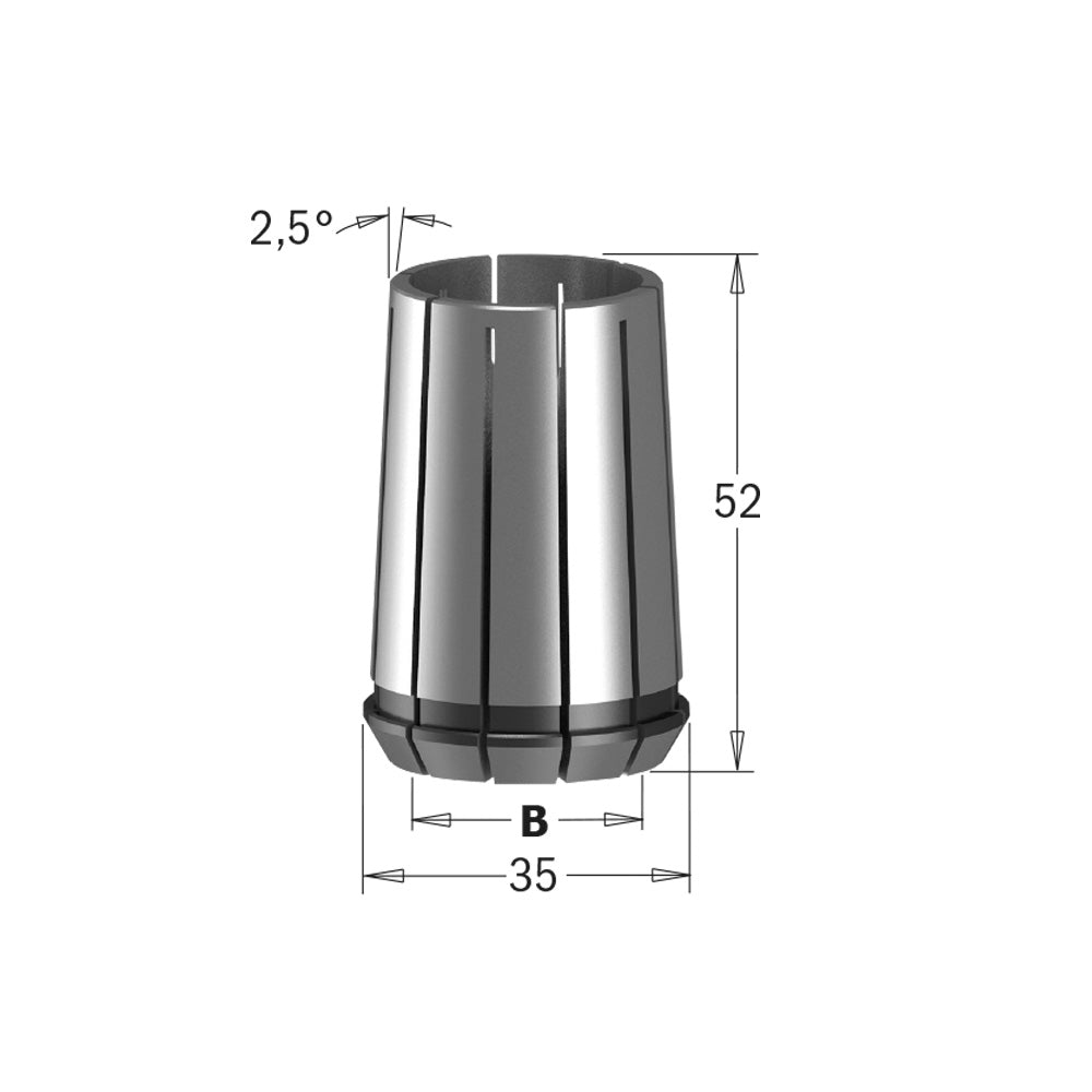 CMT 185.095.00 PRECISION COLLET DIN6388 EOC25 D=3/8’’ (9.5mm)