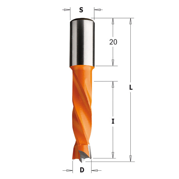 CMT 308.060.11 DOWEL DRILL 6x30x57.5mm RH