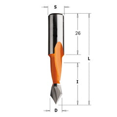 CMT 313.100.11 DOWEL DRILL FOR THROUGH HOLE 10x27x57.5mm  RH
