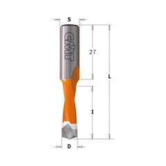 CMT 310.090.41 DOWEL DRILL 9x27x57.5mm RH