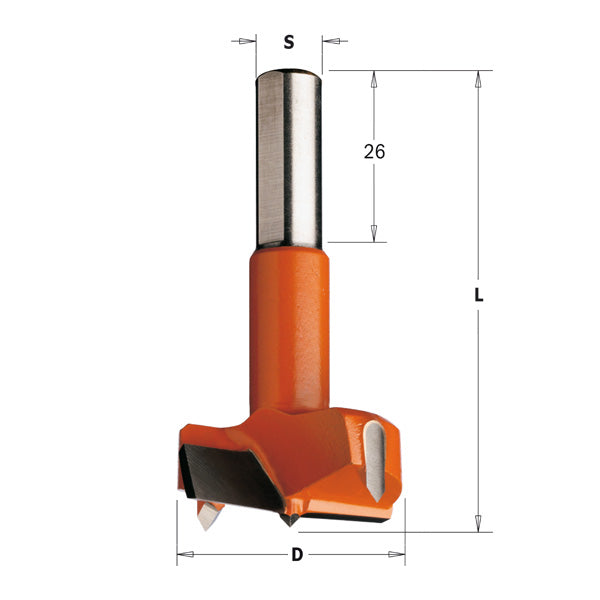 CMT 369.150.11 HINGE BORING BIT 15x70mm  RH