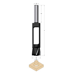 CMT 529.127.31 PLUG CUTTER 1/2’’  S=1/2”  RH