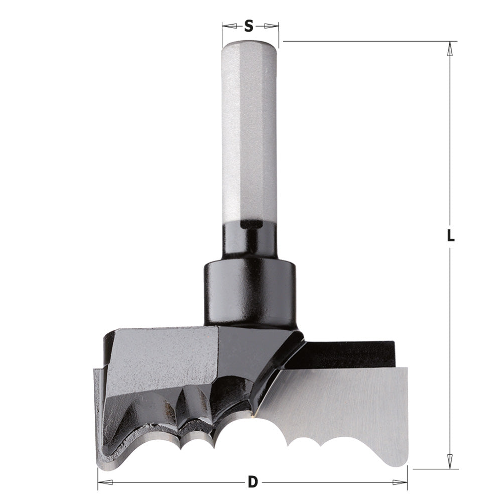 CMT 531.542 ROSETTE CUTTER D=2-1/8’’  S=3/8’’  RH