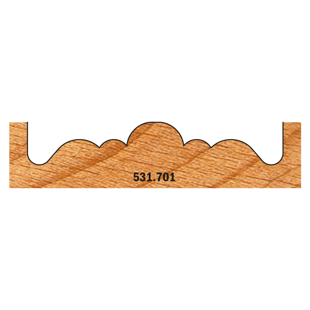 CMT 531.542 ROSETTE CUTTER D=2-1/8’’  S=3/8’’  RH