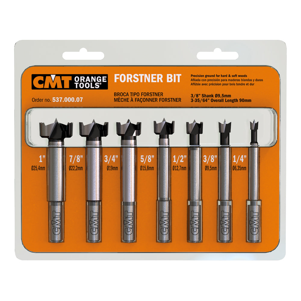 CMT 537.000.07 FORSTNER BIT SET S=3/8”  7-PCS  RH