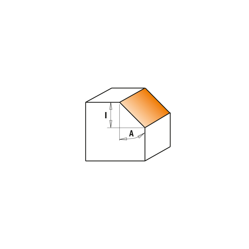 CMT 659.046.11 CHAMFER BITS WITH INSERT KNIVES D=1-9/64”x5/16” (45°)  S=1/4”