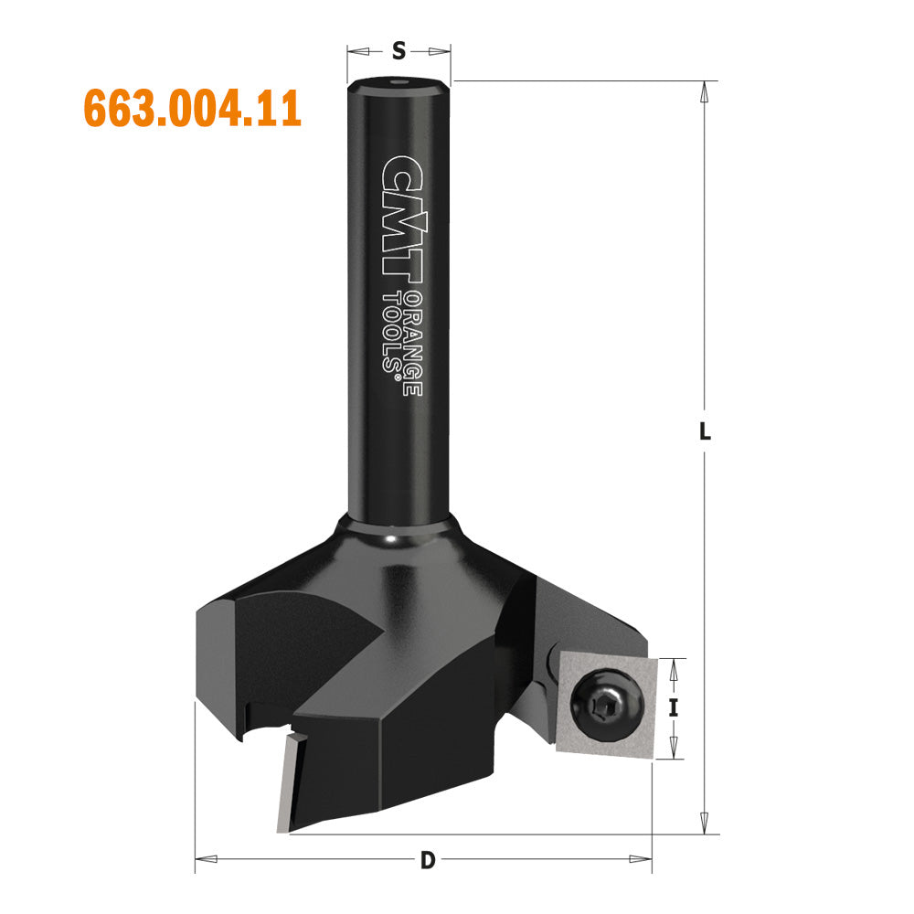 CMT 663.005.11 SPOILBOARD SURFACING ROUTER CUTTERS WITH INSERT KNIVES D=1-1/2’’