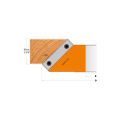 CMT 694.002.31 45° CHAMFER CUTTER HEADS D=5-29/32’’  B=1-1/4”